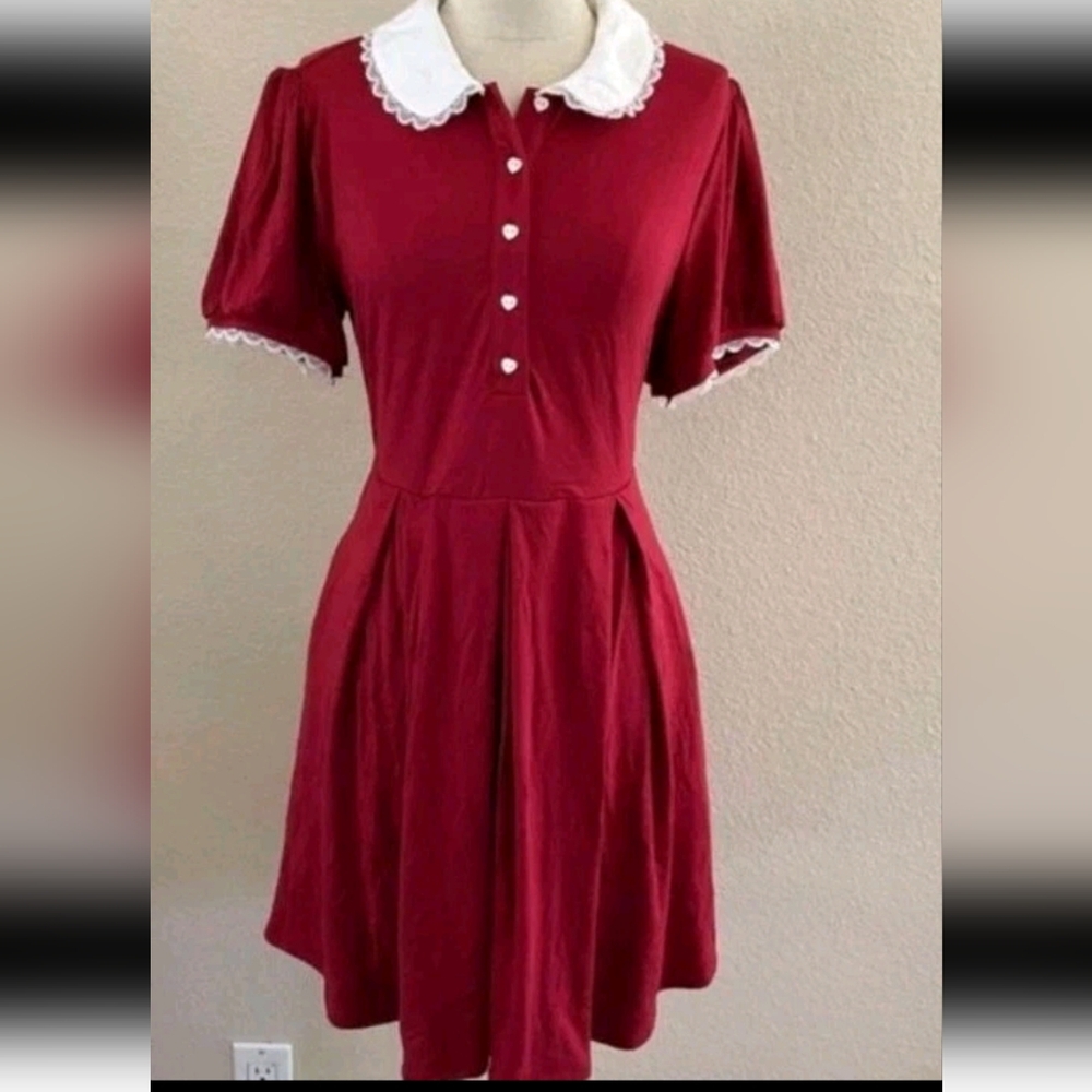 Hot Topic Red and White Mini Dress